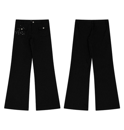 FunkyFun Embellished PinStripe Trousers