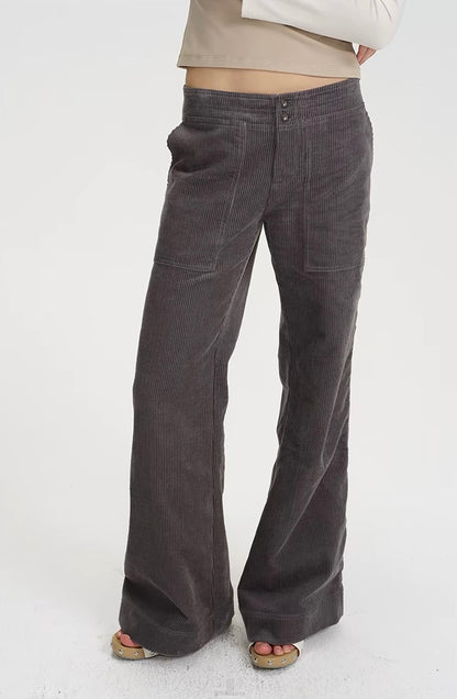 SOLWEIGE Retro Corduroy Low Rise Trousers