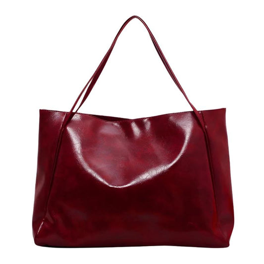 Faux Leather Tote Bag