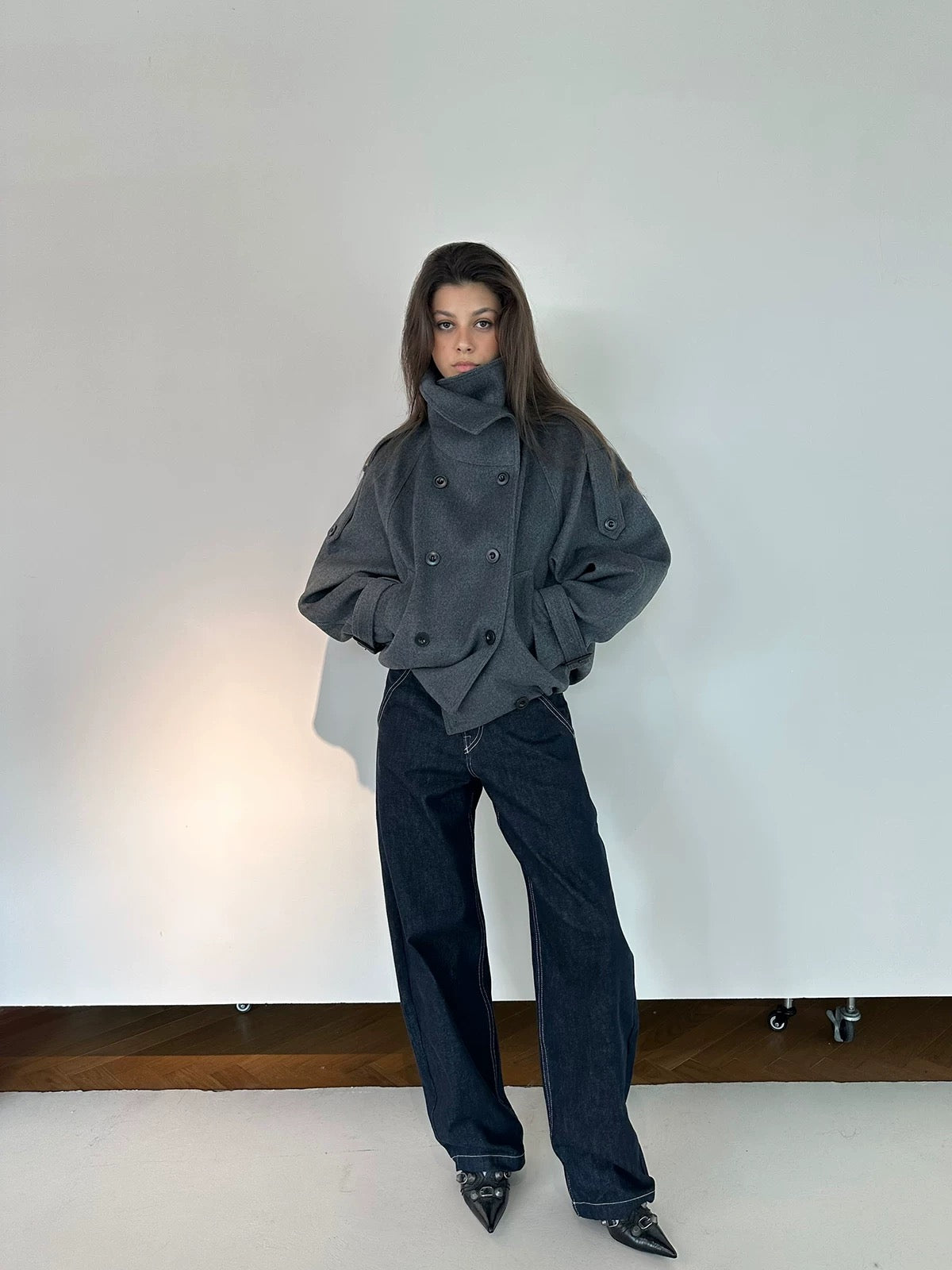 *Ready to ship ICVIBE Structured Button Up Wool Coat