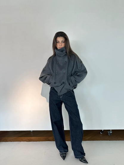 *Ready to ship ICVIBE Structured Button Up Wool Coat