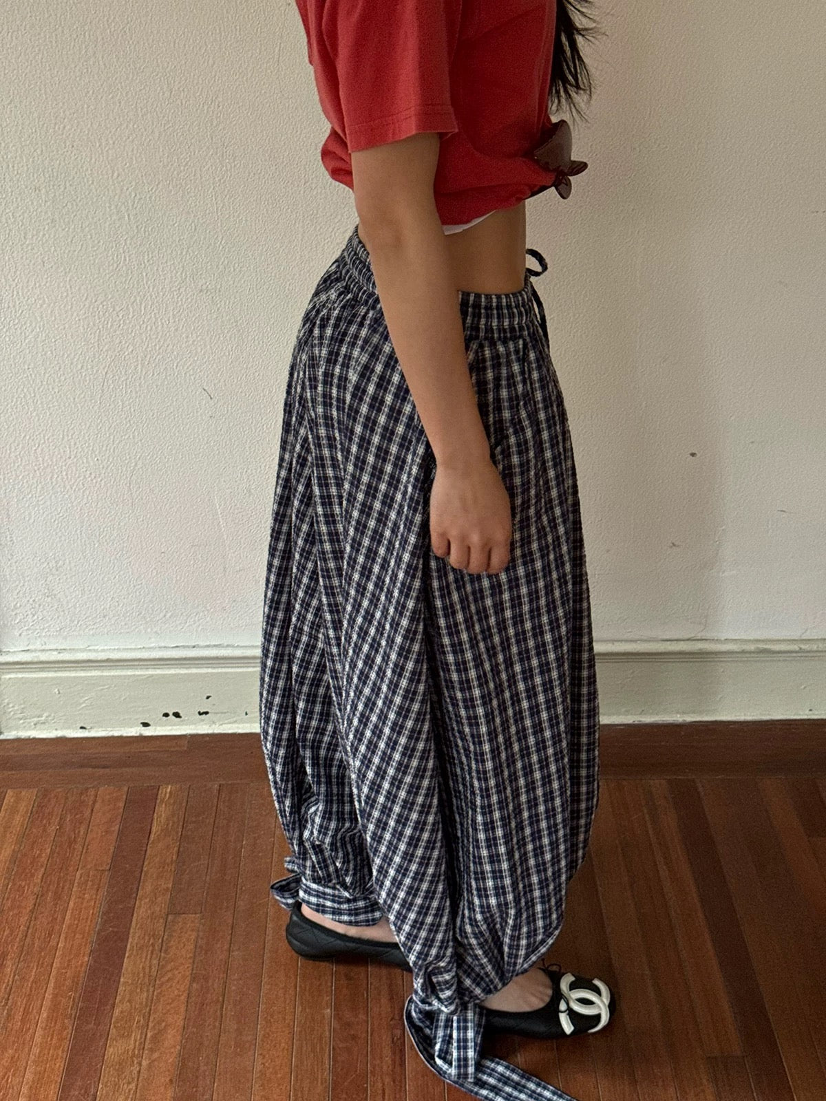 ICVIBE Balloon Pants with Knotted Hems
