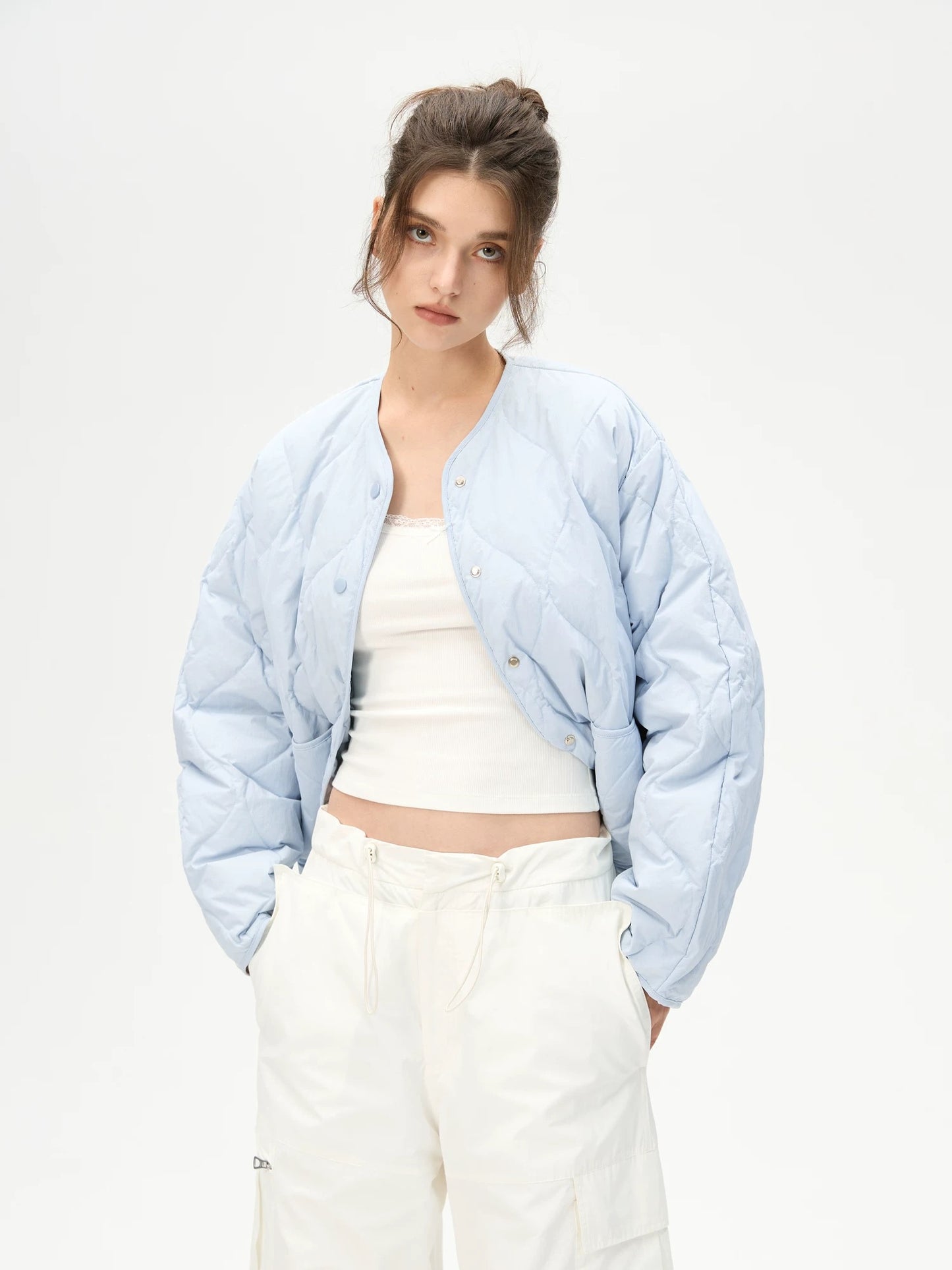 MYGREATMOMENT Lightweight Quilted Padded Jacket