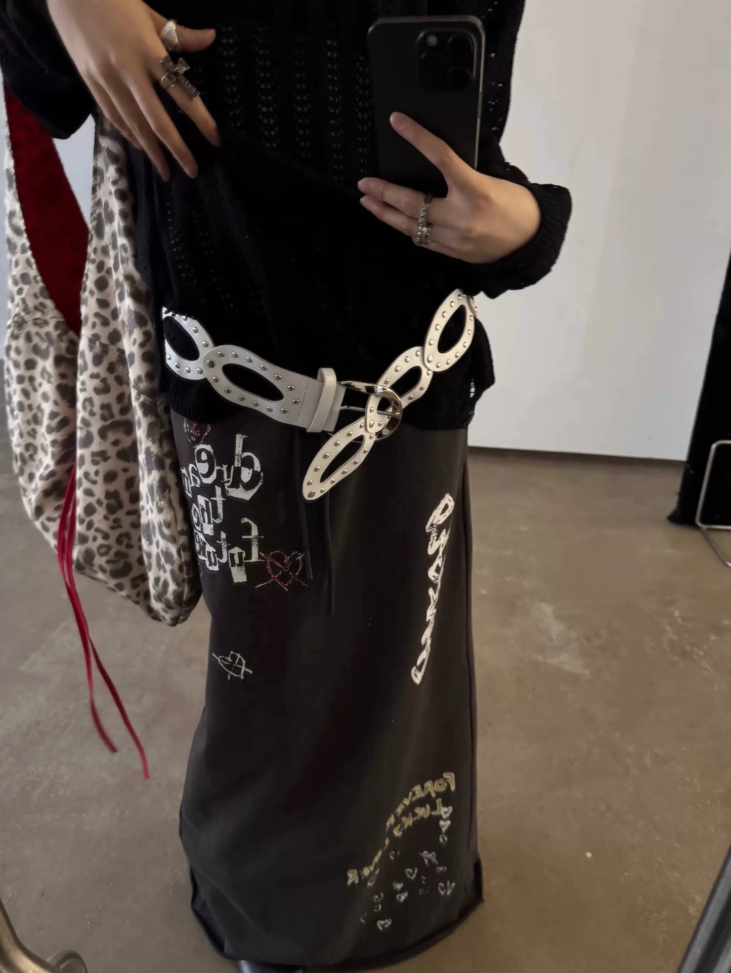 Silver Interlinked Circle Belt
