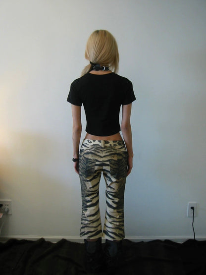 Andivogels Zebra Print Capri Trousers