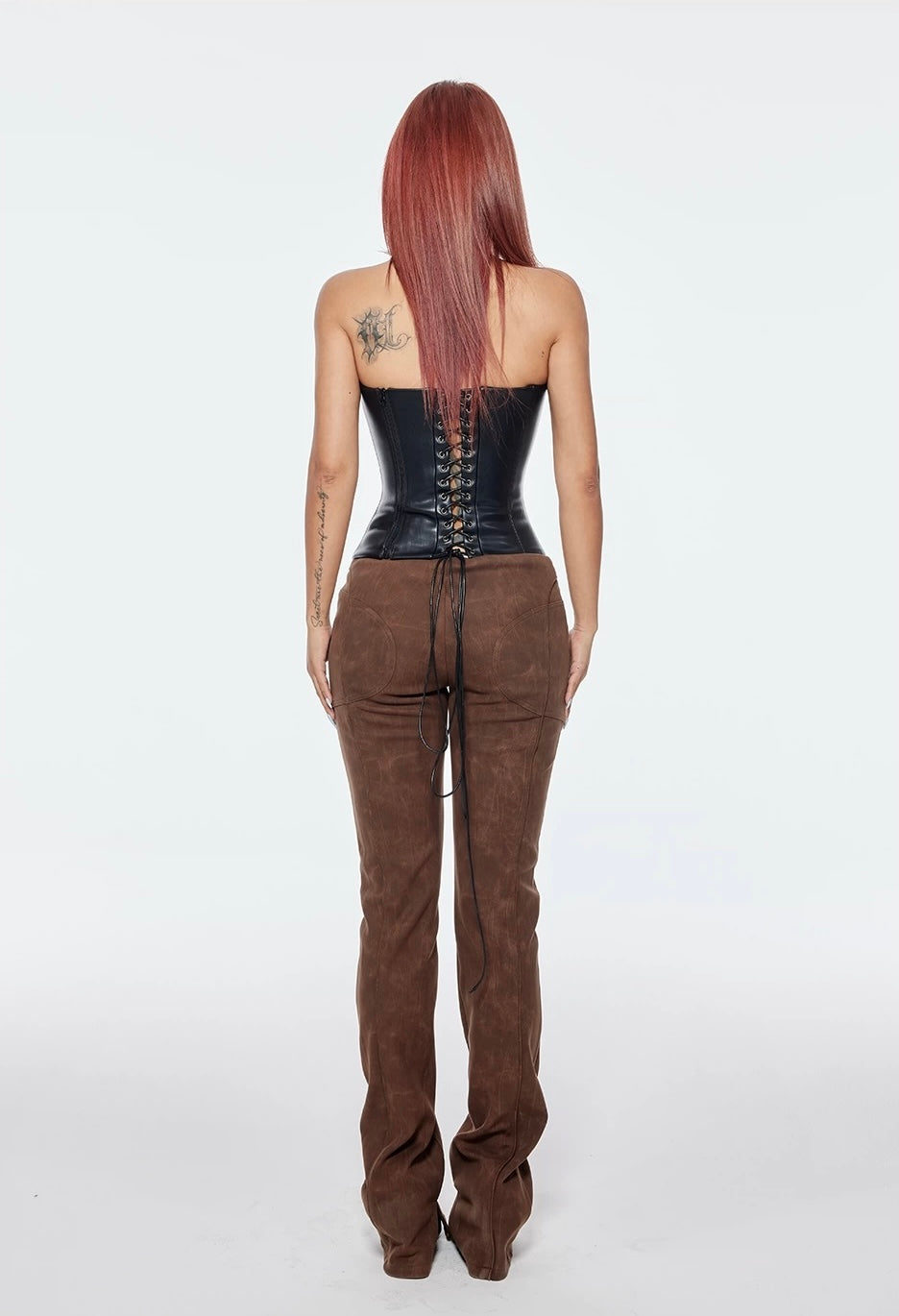 Bum Studio LaceUp Faux Suede Trousers