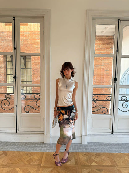 Andivogels Dega Print Midi Skirt