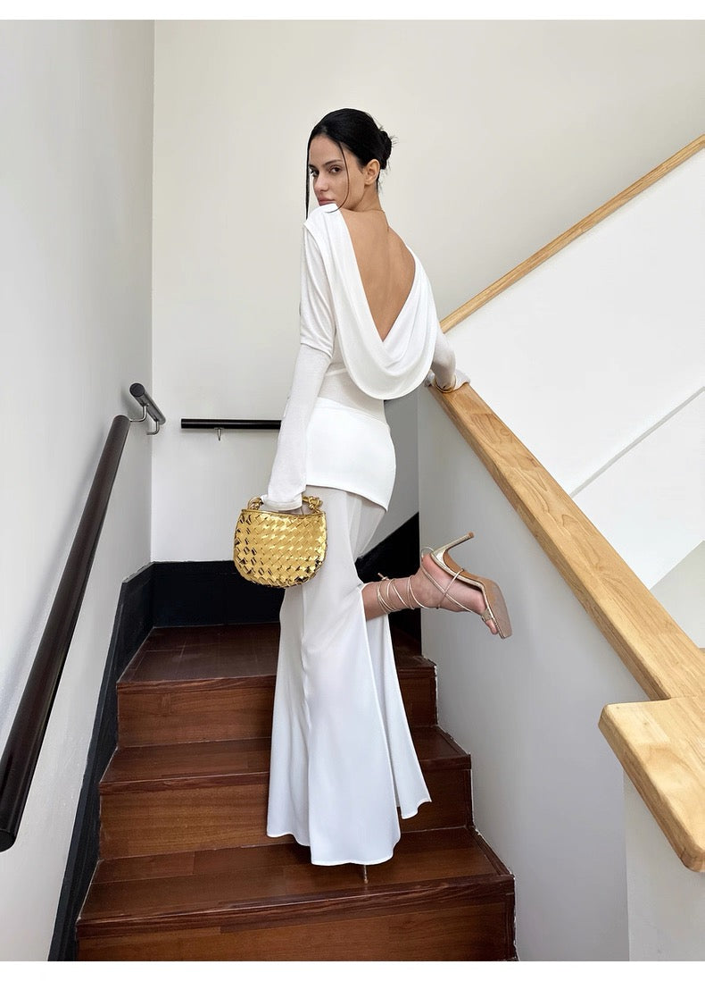 0122stepll Fold Over Maxi Skirt