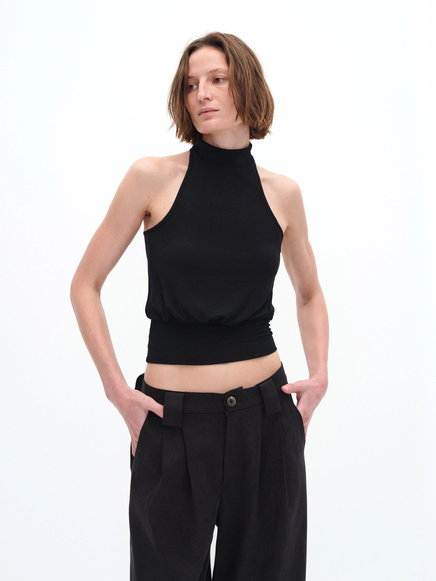 High Neck Racerback Top