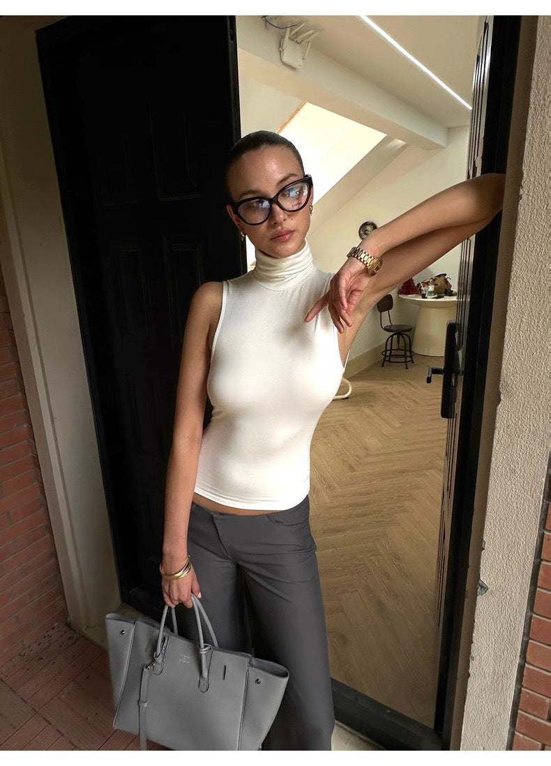 0122stepll Sculpt High Neck Top