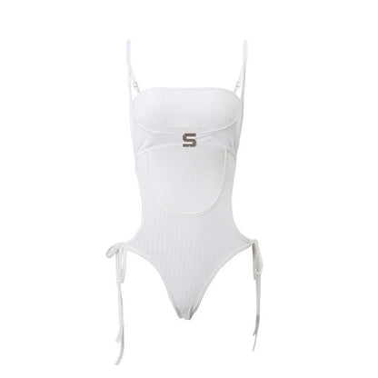 Square Neck Bodysuit In White