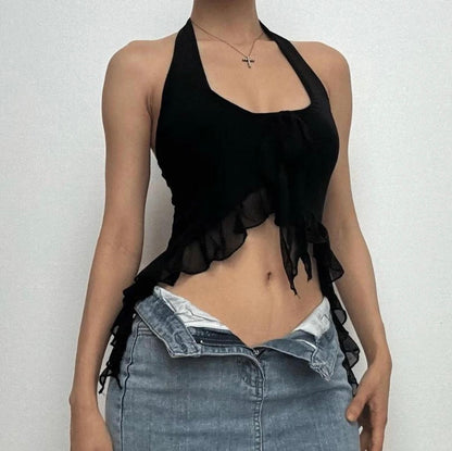 Halter Ruffle Crop top