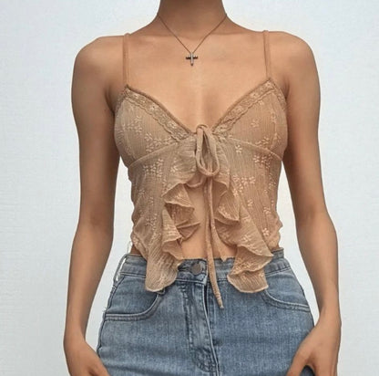 Ruffle Cami Crop Top