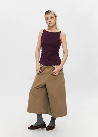 Boat Neck Strapless Top