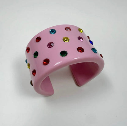 Multi-Coloured Embellished Cuff Bracelet