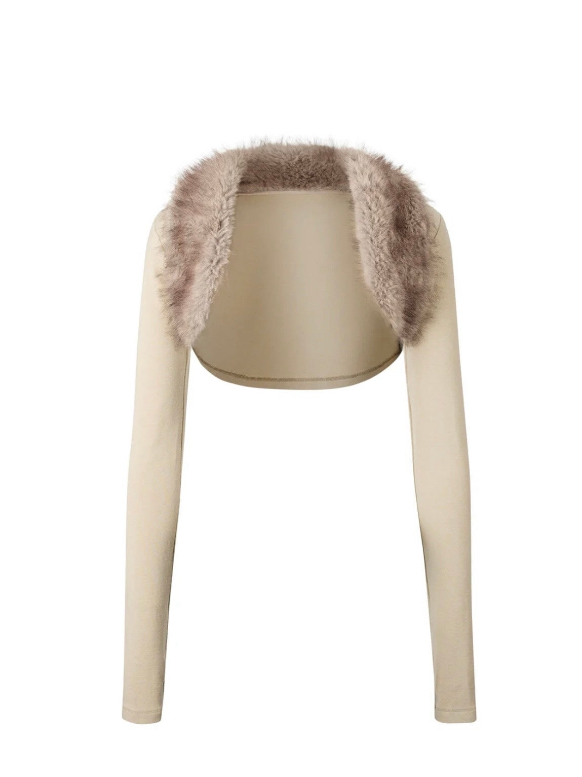 DOLOMEDES 3D Printed Nude Bandeau Vest Two-Piece Set