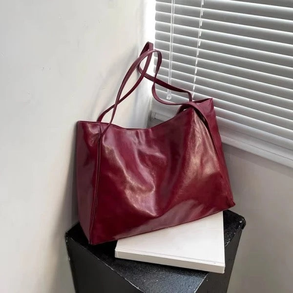 Faux Leather Tote Bag