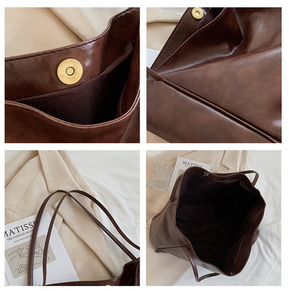 Faux Leather Tote Bag