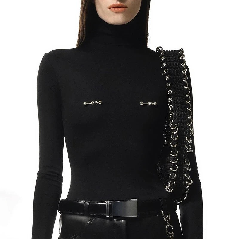 Turtleneck Piercing Top