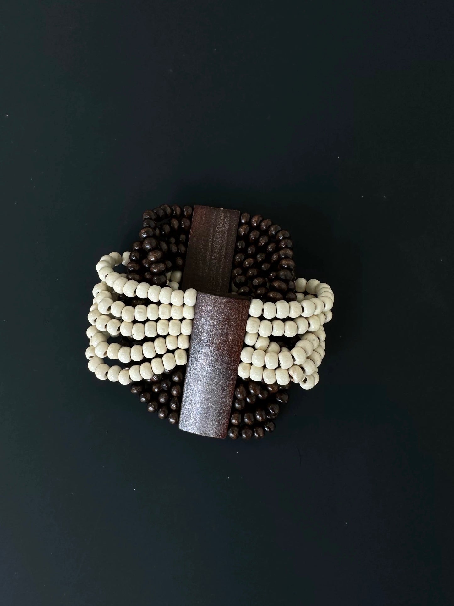 Twisted Two Tone Wooden Bracelet