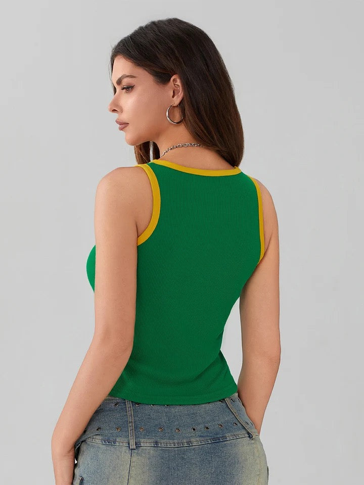 Jamaica Round Neck Vest Top