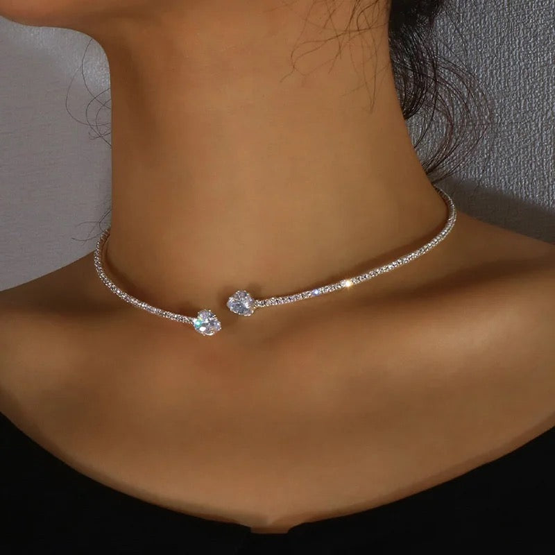 Rhinestone Choker Necklace