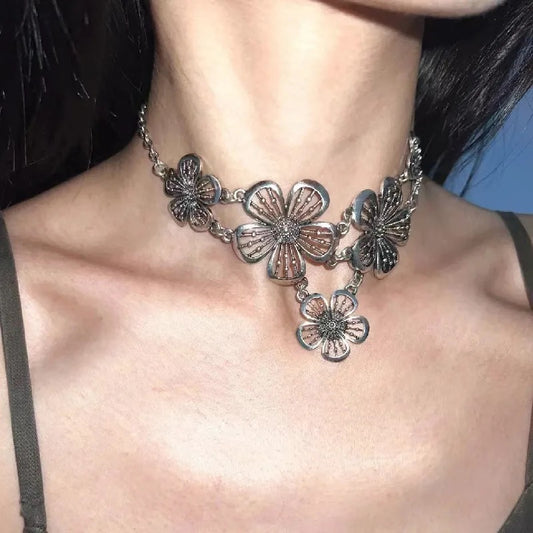 Vintage Inspired Flower Necklace