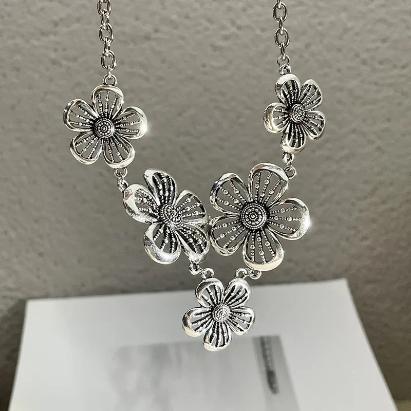 Vintage Inspired Flower Necklace