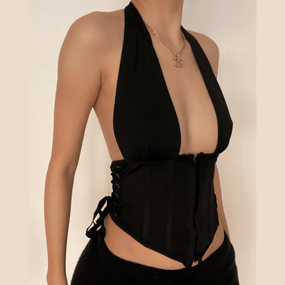 Halter Neck Corset Style Top