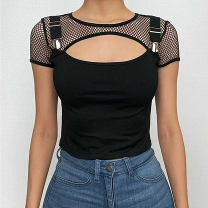 Fishnet Crop Top