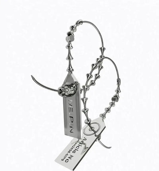 Metal Label Tag Earring