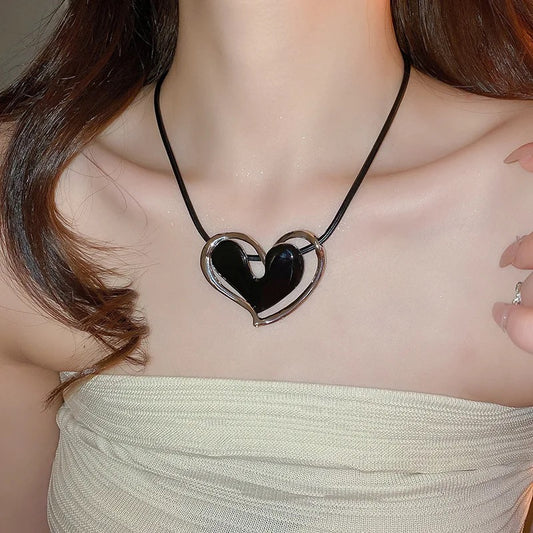 Metal Double Heart Pendant