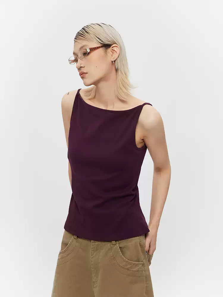 Boat Neck Strapless Top
