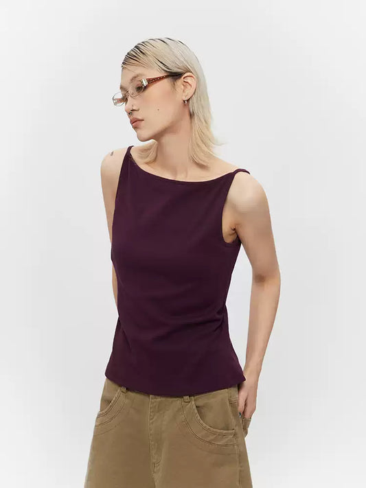 Boat Neck Strapless Top