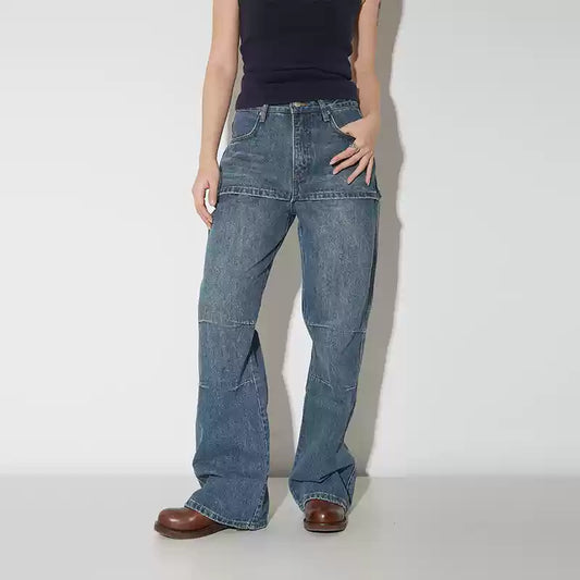 Skirt Overlay Vintage Wash Jeans