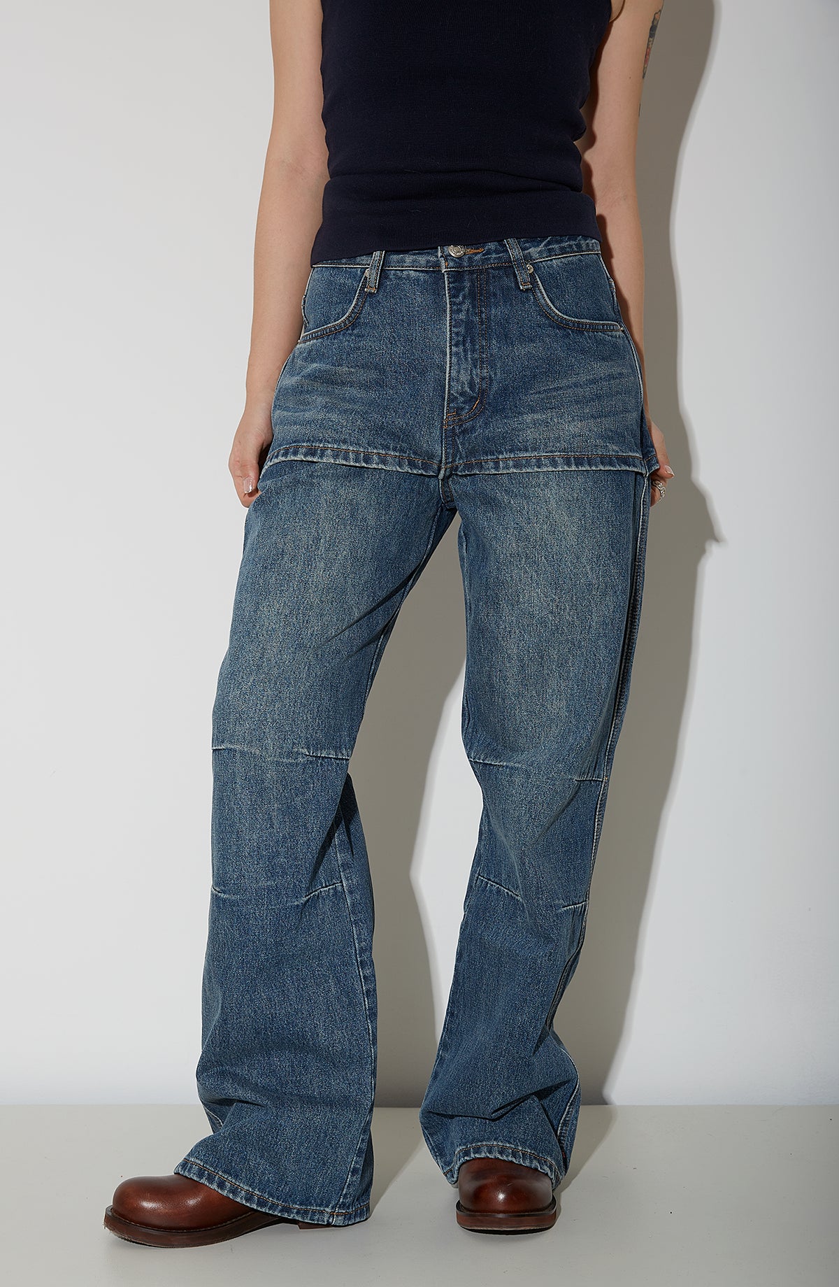 April20th Skirt Overlay Vintage Wash Jeans