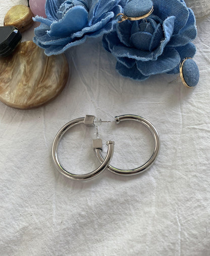 Lonslan Geometric Open Hoop Earrings