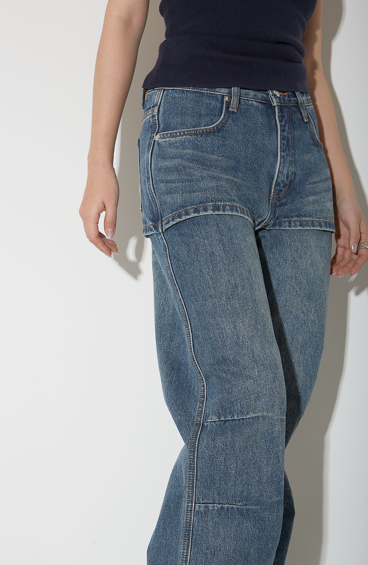 April20th Skirt Overlay Vintage Wash Jeans