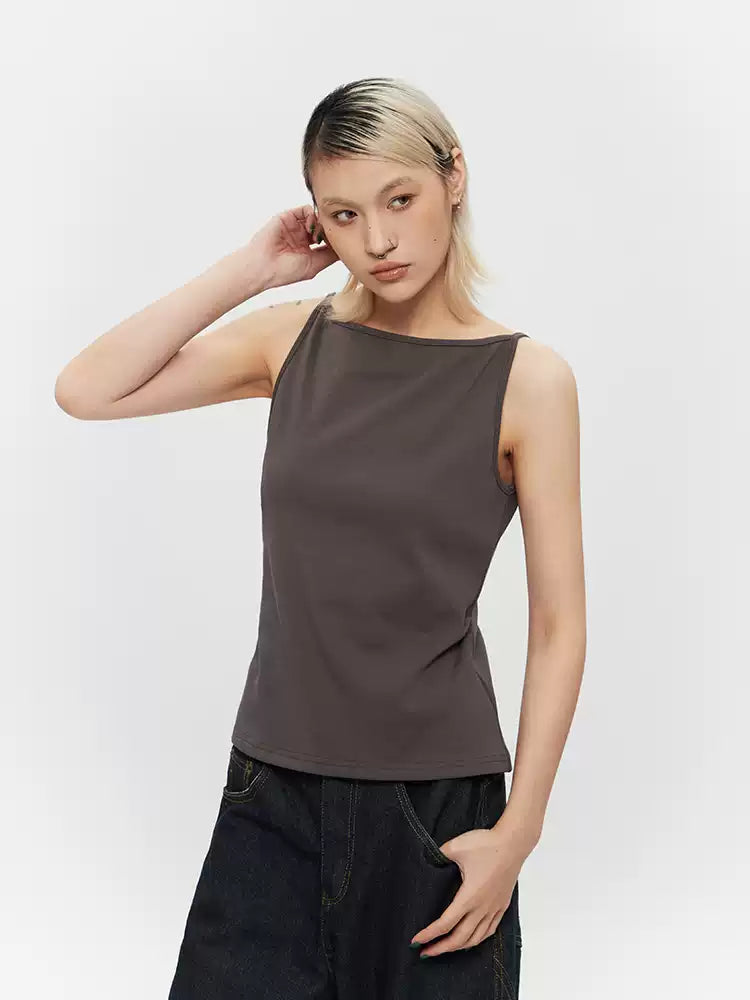 Boat Neck Strapless Top