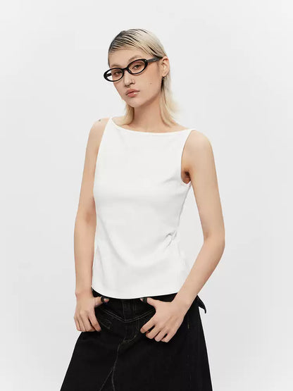 Boat Neck Strapless Top