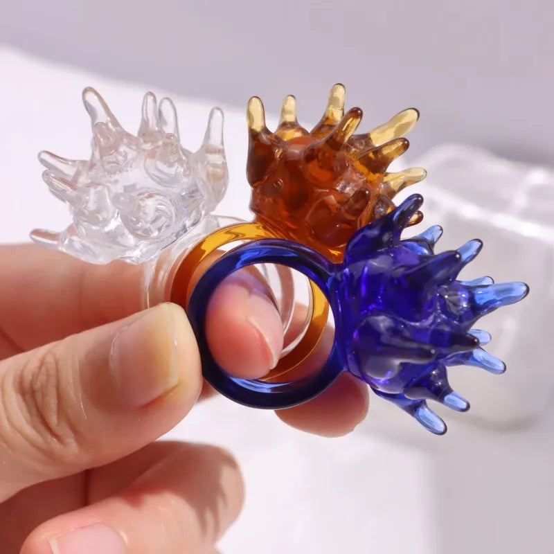 Clear Resin Spike Ring