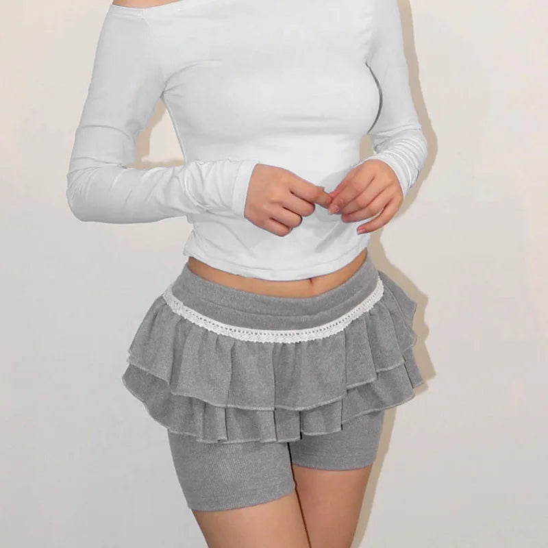 Coquette Ruffled Shorts Skirt