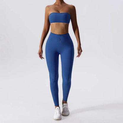 Yoga 2 Piece High Waist Leggings Sports Bra Set