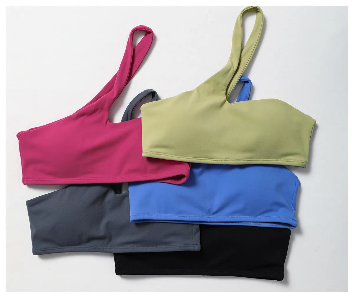 One Shoulder Sports Push Up Bra