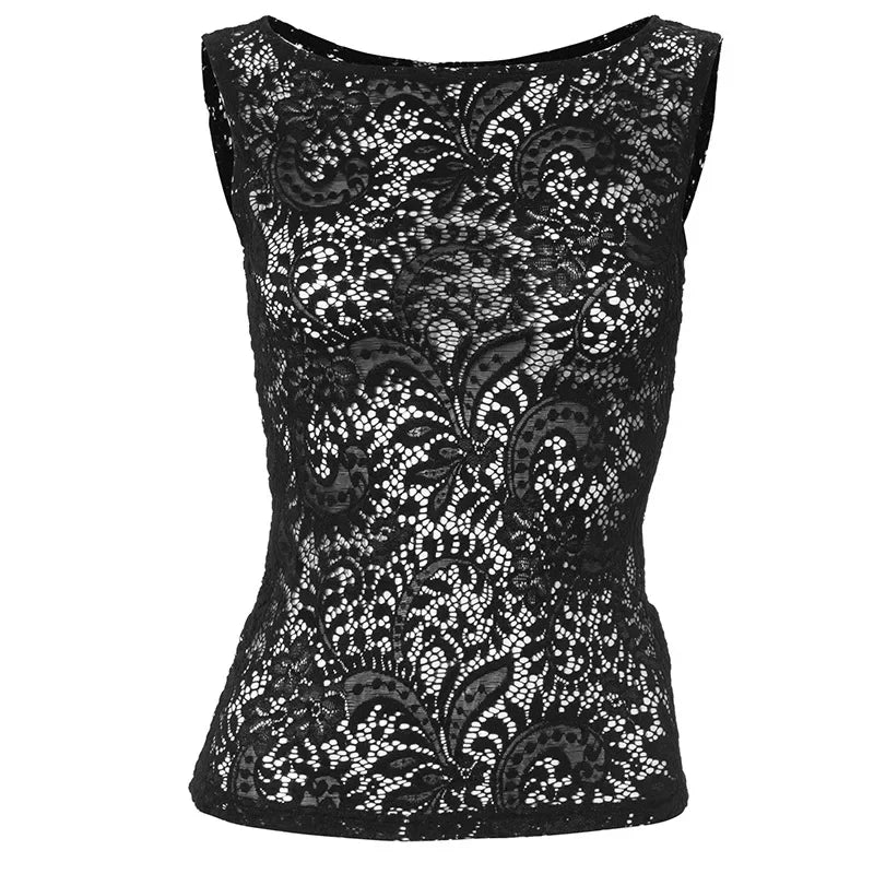 Sheer Lace Tank Top