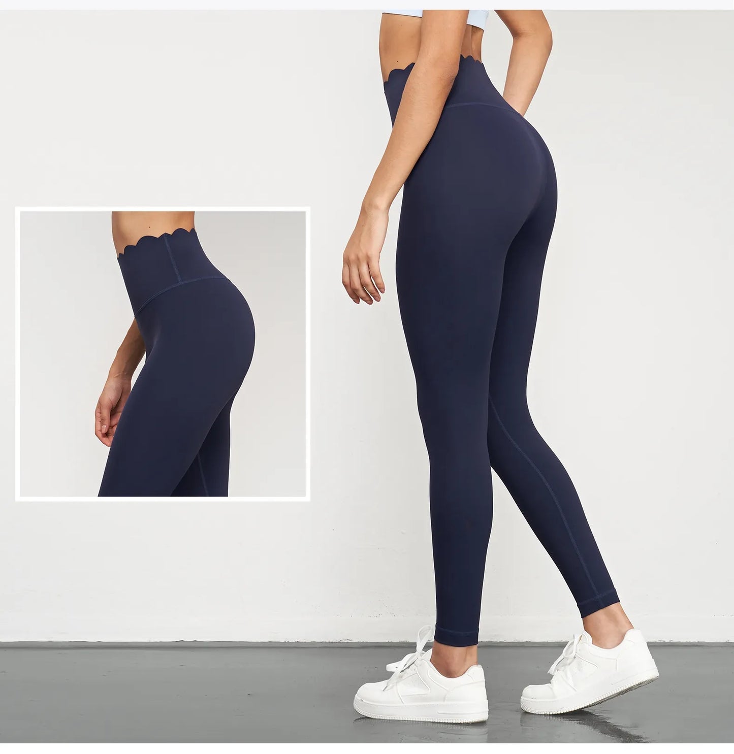 Lycra Seamless Lotus Arc High Waist Scrunch Butt Leggings