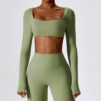 Seamless Square Neck Crop Top