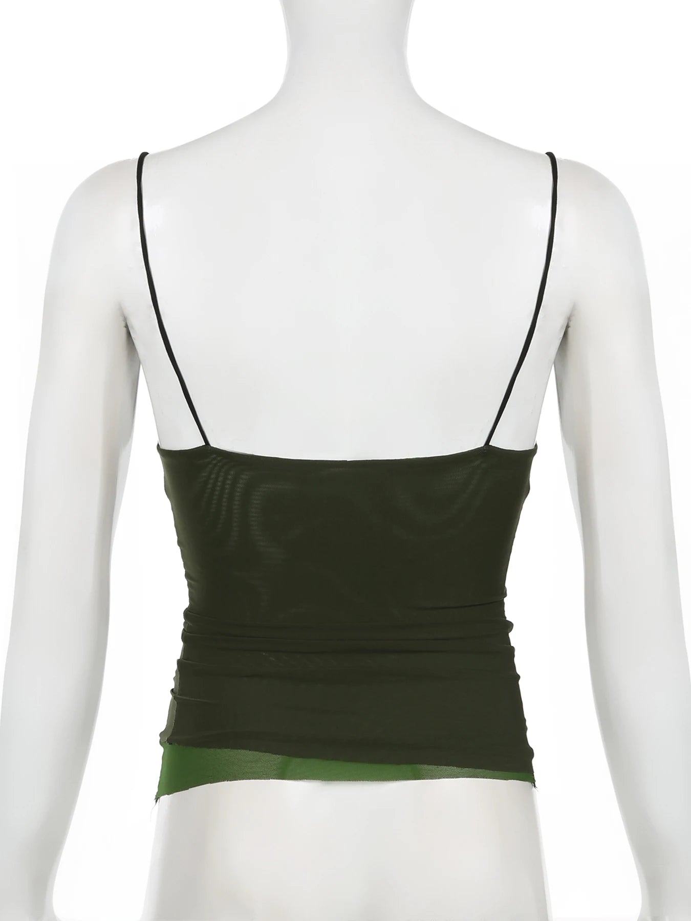 Green Cropped Cami Top