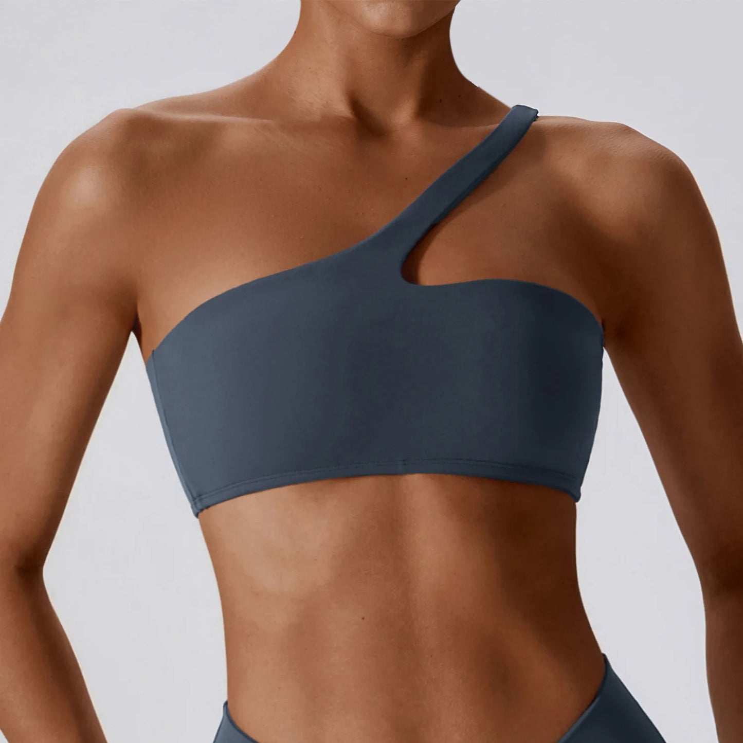 One Shoulder Sports Push Up Bra