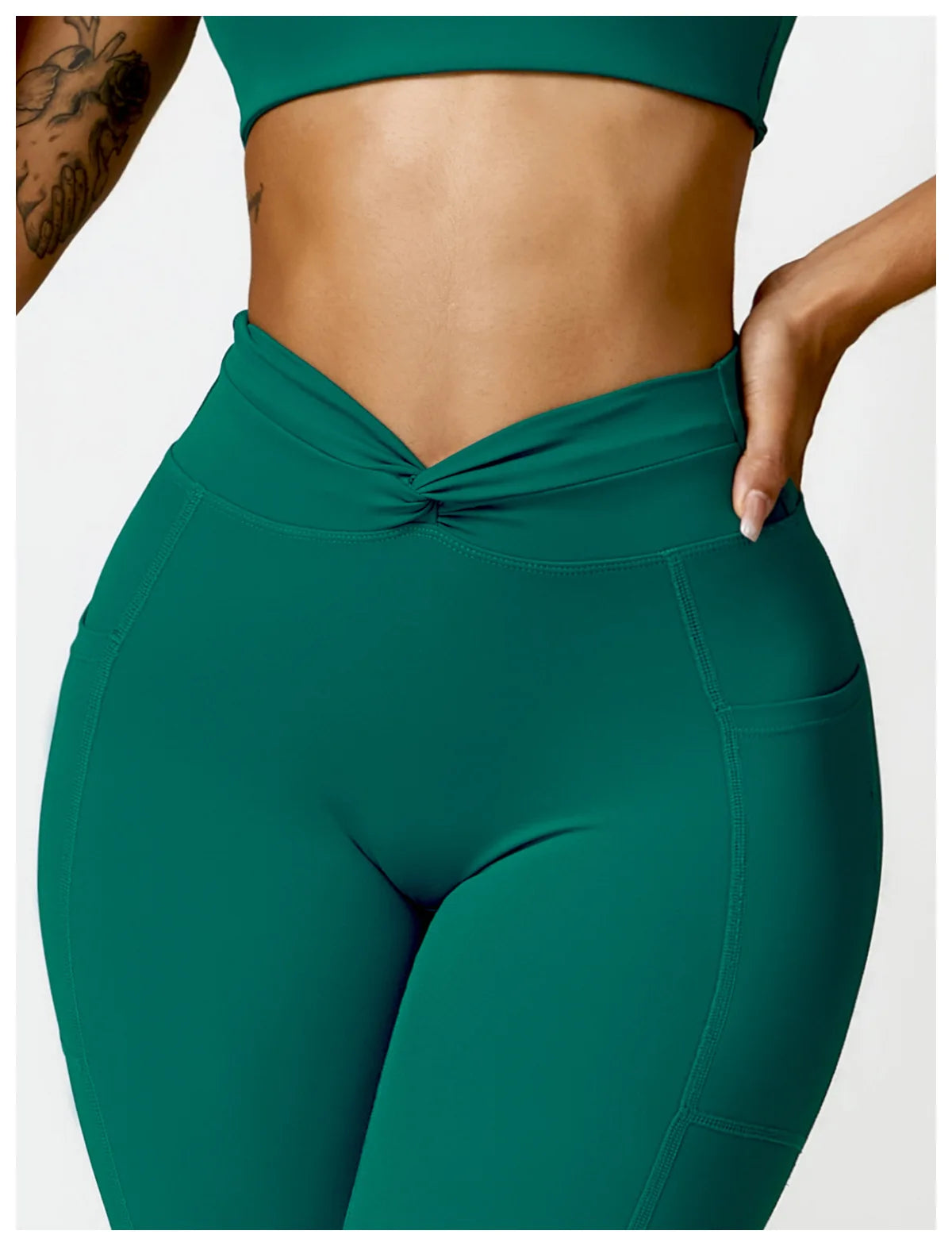 High Waist V Flare Leggings